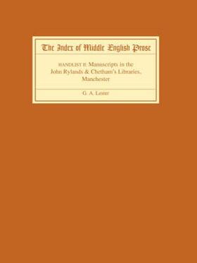 Lester | The Index of Middle English Prose: Handlist II | Buch | 978-1-84384-149-4 | sack.de
