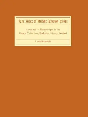 Braswell |  The Index of Middle English Prose, Handlist IV | Buch |  Sack Fachmedien