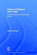 Johnston |  Crime in England 1815-1880 | Buch |  Sack Fachmedien