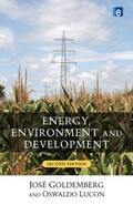 Goldemberg / Lucon |  Energy, Environment and Development | Buch |  Sack Fachmedien