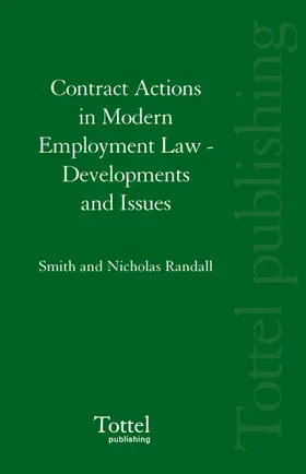 Smith / Randall |  Contract Actions in Modern Employment Law | Buch |  Sack Fachmedien