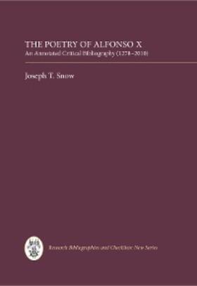 Snow, J: Poetry of Alfonso X | E-Book | www.sack.de