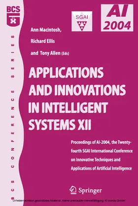 Macintosh / Ellis / Allen | Applications and Innovations in Intelligent Systems XII | E-Book | sack.de