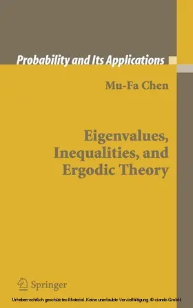 Chen |  Eigenvalues, Inequalities, and Ergodic Theory | eBook | Sack Fachmedien