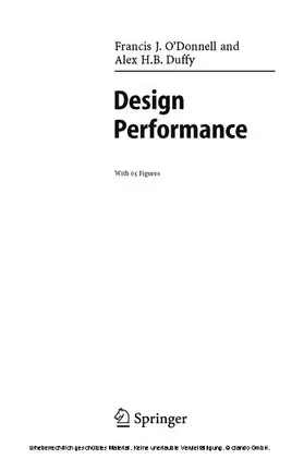 O'Donnell / Duffy |  Design Performance | eBook | Sack Fachmedien
