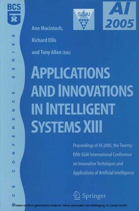 Macintosh / Ellis / Allen | Applications and Innovations in Intelligent Systems XIII | E-Book | sack.de