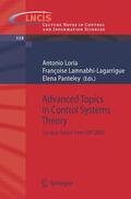 Loría Perez / Lamnabhi-Lagarrigue / Viatcheslavovna Panteley |  Advanced Topics in Control Systems Theory | Buch |  Sack Fachmedien