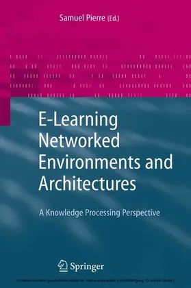 Pierre | E-Learning Networked Environments and Architectures | E-Book | sack.de