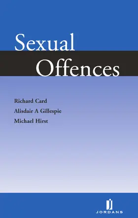 Card / Gillespie / Hirst |  Sexual Offences | Buch |  Sack Fachmedien