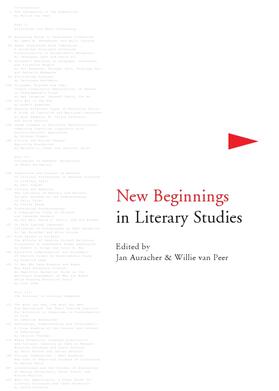 Auracher / Peer |  New Beginnings in Literary Studies | Buch |  Sack Fachmedien
