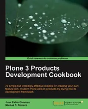 Giménez / Romero |  Plone 3 Products Development Cookbook | eBook | Sack Fachmedien