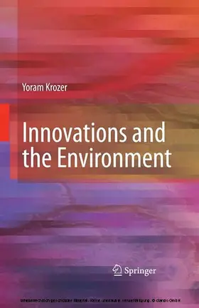 Krozer |  Innovations and the Environment | eBook | Sack Fachmedien