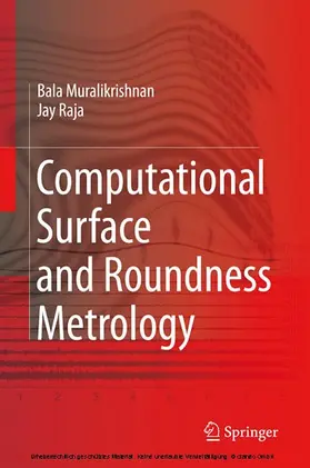 Muralikrishnan / Raja | Computational Surface and Roundness Metrology | E-Book | www.sack.de