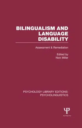 Miller |  Bilingualism and Language Disability (PLE: Psycholinguistics) | Buch |  Sack Fachmedien