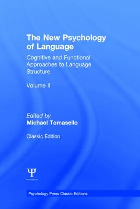 Tomasello | The New Psychology of Language | Buch | 978-1-84872-593-5 | www.sack.de