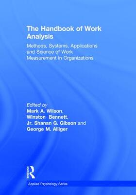 Wilson / Bennett / Bennett, Jr. |  The Handbook of Work Analysis | Buch |  Sack Fachmedien