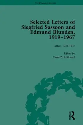 Rothkopf |  Selected Letters of Siegfried Sassoon and Edmund Blunden, 1919–1967 | Buch |  Sack Fachmedien