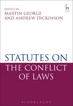 George / Dickinson |  Statutes on the Conflict of Laws | Buch |  Sack Fachmedien