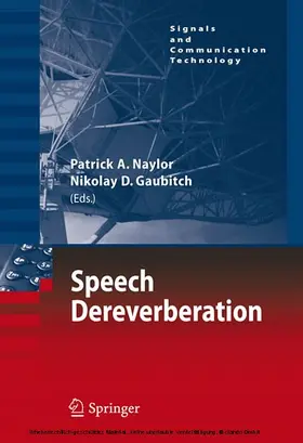 Naylor / Gaubitch |  Speech Dereverberation | eBook | Sack Fachmedien