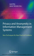 Nin / Herranz |  Privacy and Anonymity in Information Management Systems | eBook | Sack Fachmedien
