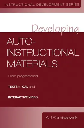 Romiszowski |  Developing Auto-instructional Materials | Buch |  Sack Fachmedien