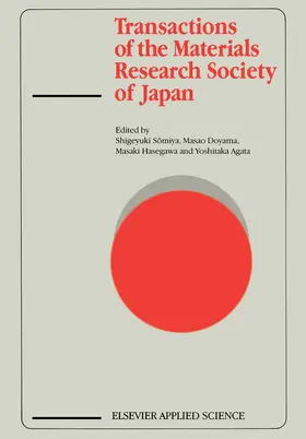 Somiya / Doyama / Hasegawa |  Transactions of the Materials Research Society of Japan | Buch |  Sack Fachmedien