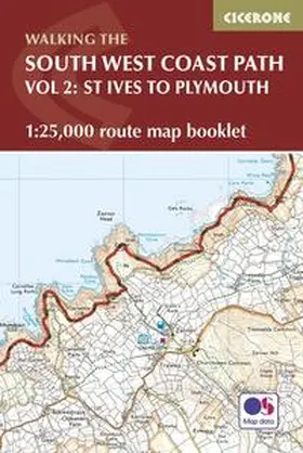 Dillon |  South West Coast Path Map Booklet - Vol 2: St Ives to Plymouth | Buch |  Sack Fachmedien