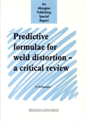 Verhaeghe | Verhaeghe, G: PREDICTIVE FORMULAE FOR WELD D | Buch | 978-1-85573-444-9 | sack.de