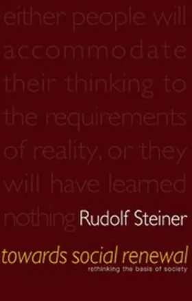 Steiner |  Towards Social Renewal | eBook | Sack Fachmedien
