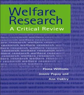 William / Popay / Oakley |  Welfare Research | Buch |  Sack Fachmedien