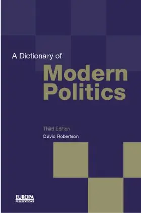 Robertson |  A Dictionary of Modern Politics | Buch |  Sack Fachmedien