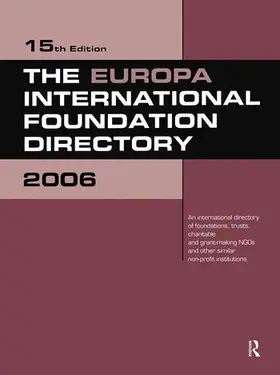  The Europa International Foundation Directory 2006 | Buch |  Sack Fachmedien