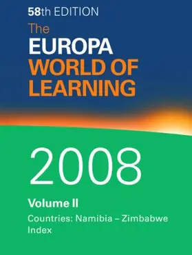  The Europa World of Learning 2008 Volume 2 | Buch |  Sack Fachmedien