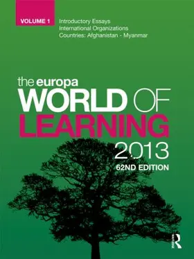 Europa Publications |  The Europa World of Learning 2013 | Buch |  Sack Fachmedien
