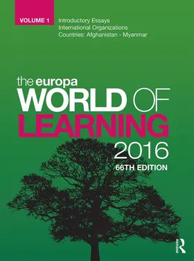 Europa Publications |  The Europa World of Learning 2016 | Buch |  Sack Fachmedien