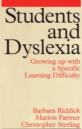 Riddick / Farmer / Sterling |  Students and Dyslexia | Buch |  Sack Fachmedien