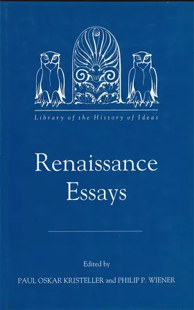 Kristeller / Wiener |  Renaissance Essays | Buch |  Sack Fachmedien