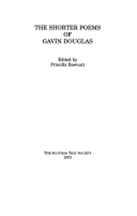 Bawcutt |  The Shorter Poems of Gavin Douglas | Buch |  Sack Fachmedien