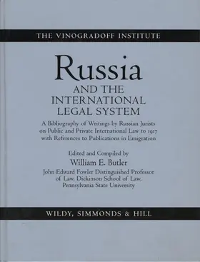 Butler |  Russia and the International Legal System | Buch |  Sack Fachmedien