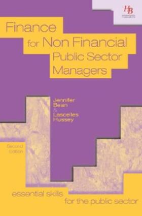 Bean / Hussey |  Finance for Non Financial Public Sector Managers | eBook | Sack Fachmedien