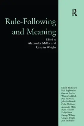 Miller / Wright |  Rule-following and Meaning | Buch |  Sack Fachmedien