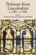 Dodd / McHardy |  Petitions from Lincolnshire, C.1200-C.1500 | Buch |  Sack Fachmedien