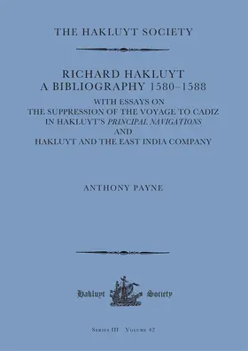 Payne |  Richard Hakluyt: A Bibliography 1580-1588 | Buch |  Sack Fachmedien