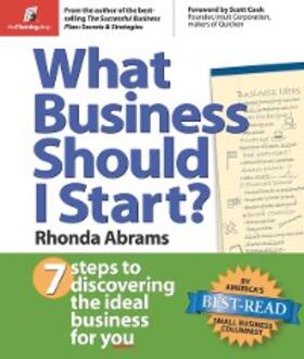 Abrams |  What Business Should I Start? | eBook | Sack Fachmedien