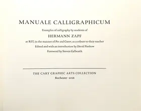 Pankow / Galbraith |  Manuale Calligraphicum | Buch |  Sack Fachmedien