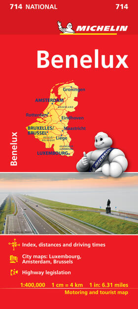  Benelux - Michelin National Map 714 | Sonstiges |  Sack Fachmedien