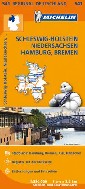  Michelin Regionalkarte Schleswig-Holstein / Niedersachsen / Hamburg / Bremen 1 : 350 000 | Sonstiges |  Sack Fachmedien
