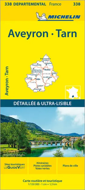 Michelin |  Michelin Local Map 338 Aveyron - Tarn | Sonstiges |  Sack Fachmedien