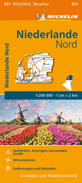  Michelin Niederlande Nord. Straßen- und Tourismuskarte 1:200.000 | Sonstiges |  Sack Fachmedien