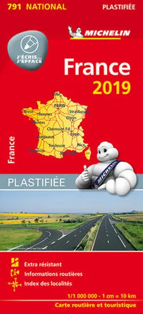 MICHELIN |  Michelin Frankreich 2019 (plastifiziert) | Sonstiges |  Sack Fachmedien